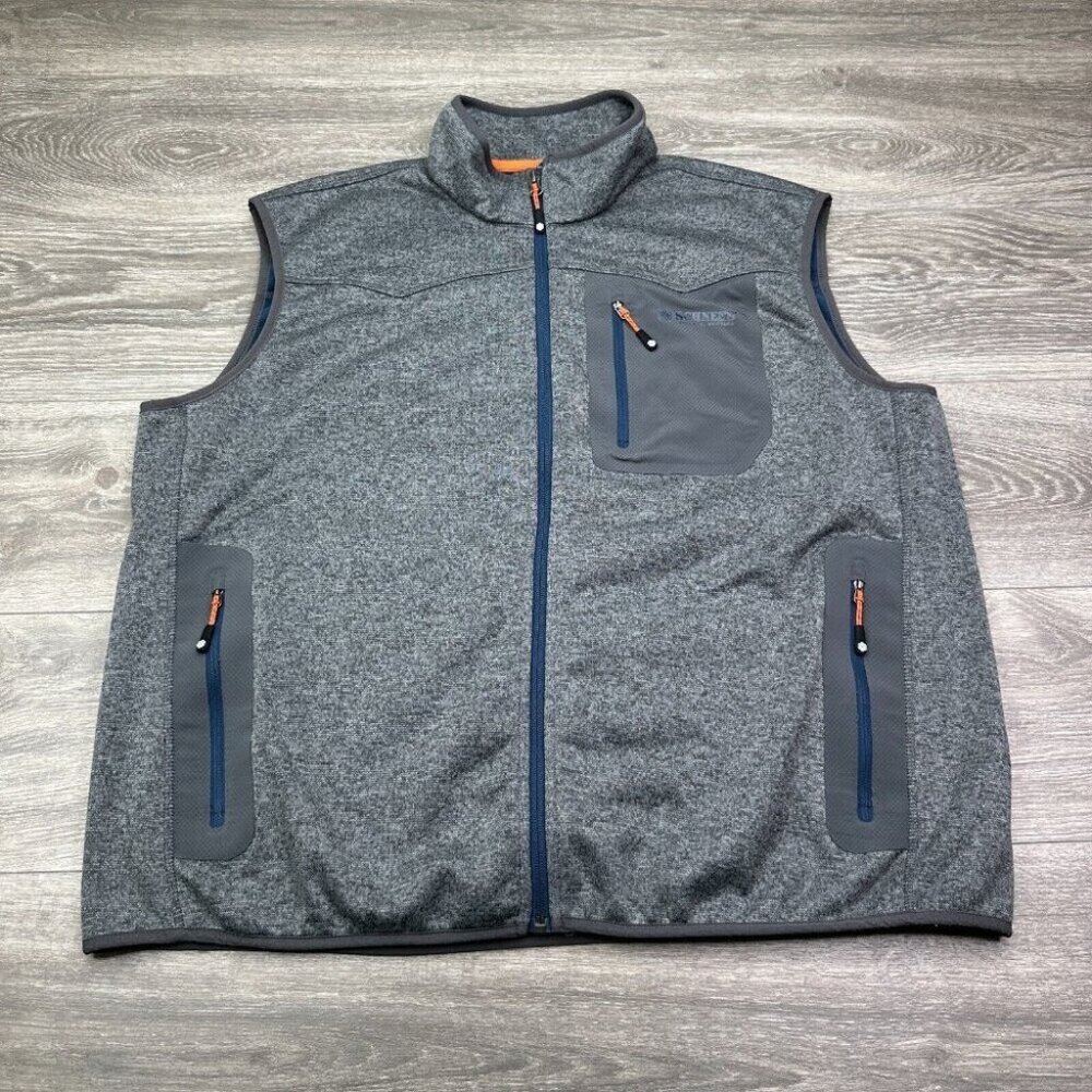 Schnee's Bozeman Montana Convert Vest Men's XL Gray Fleece Lined Tech Outdoors